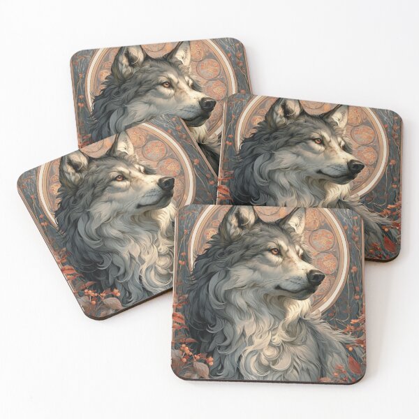 Item preview, Art nouveau wolf designed and sold by MendaciousMina.
