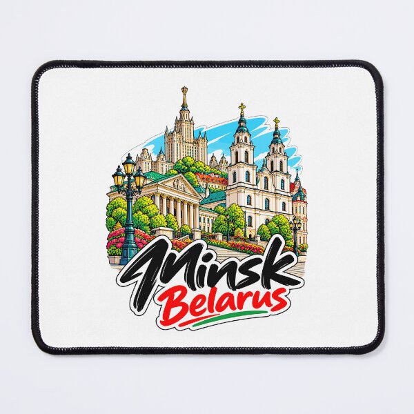 Item preview, Minsk Belarus Illustrated Travel Art designed and sold by EdwinkOne.