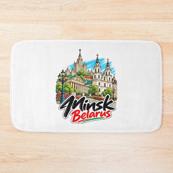 Item preview, Minsk Belarus Illustrated Travel Art designed and sold by EdwinkOne.
