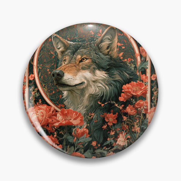 Item preview, Art nouveau wolf designed and sold by MendaciousMina.