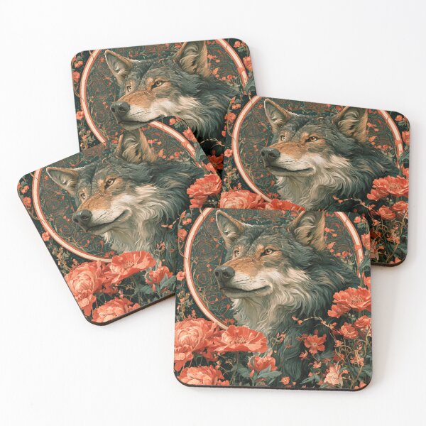 Item preview, Art nouveau wolf designed and sold by MendaciousMina.