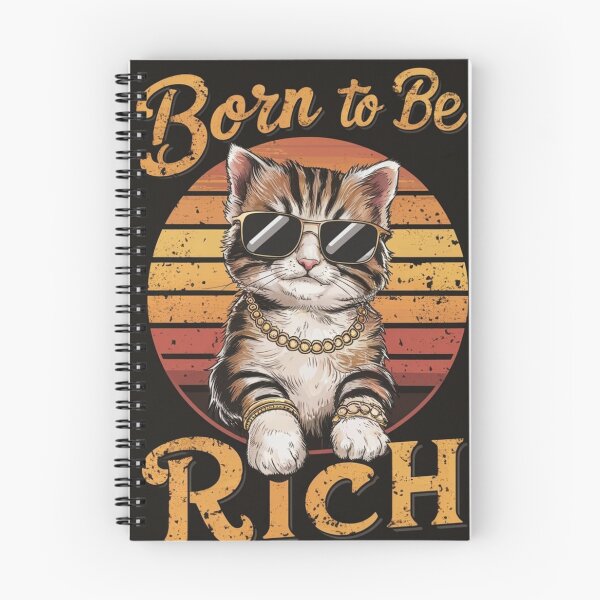 Item preview, Born To Be Rich - Cool Rich Kitten With Sunglasses And Gold Chain designed and sold by the wellness script.