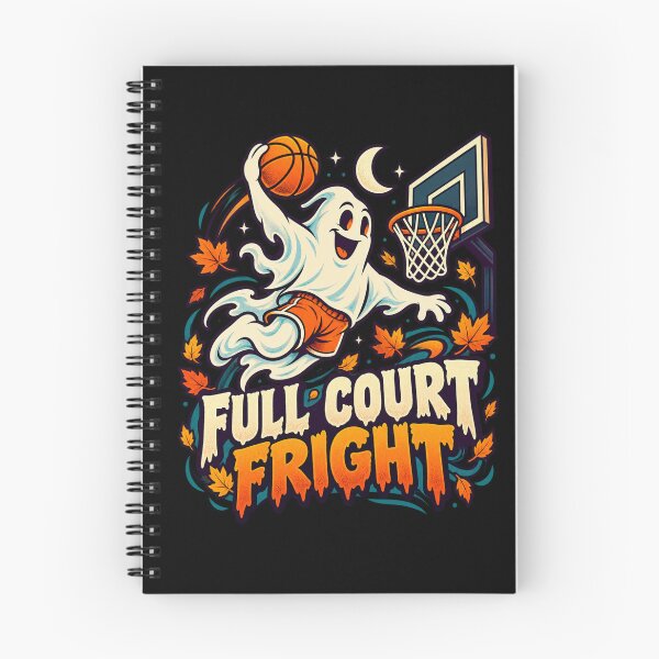 Item preview, Full Court Fright Halloween Basketball Ghost designed and sold by Good Mood Foundry.
