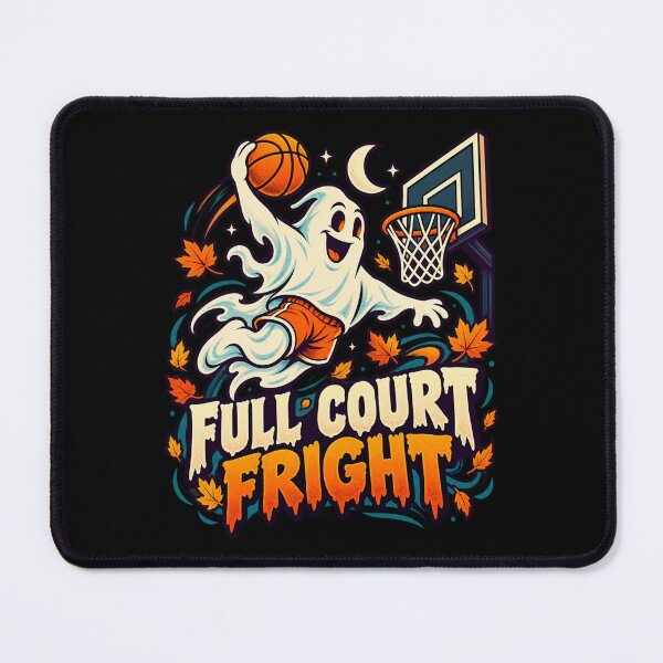 Item preview, Full Court Fright Halloween Basketball Ghost designed and sold by Good Mood Foundry.