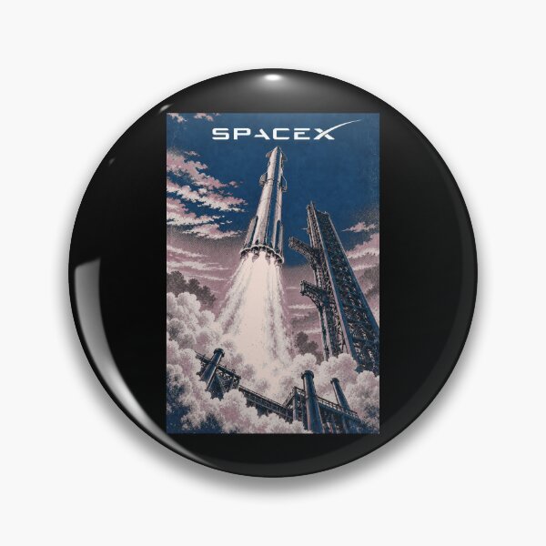 Item preview, SpaceX Starship Reentry – Retro Navy Orange Silkscreen Space Art designed and sold by TEEJAMBOREE.