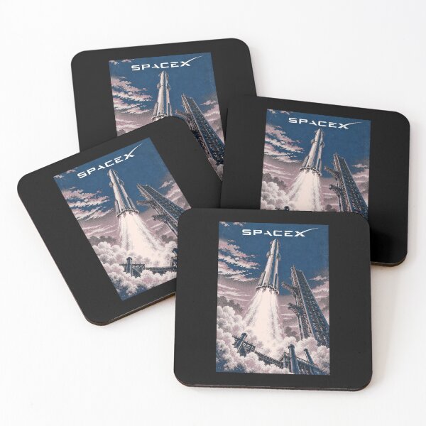 Item preview, SpaceX Starship Reentry – Retro Navy Orange Silkscreen Space Art designed and sold by TEEJAMBOREE.