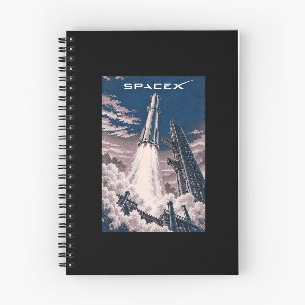 Item preview, SpaceX Starship Reentry – Retro Navy Orange Silkscreen Space Art designed and sold by TEEJAMBOREE.