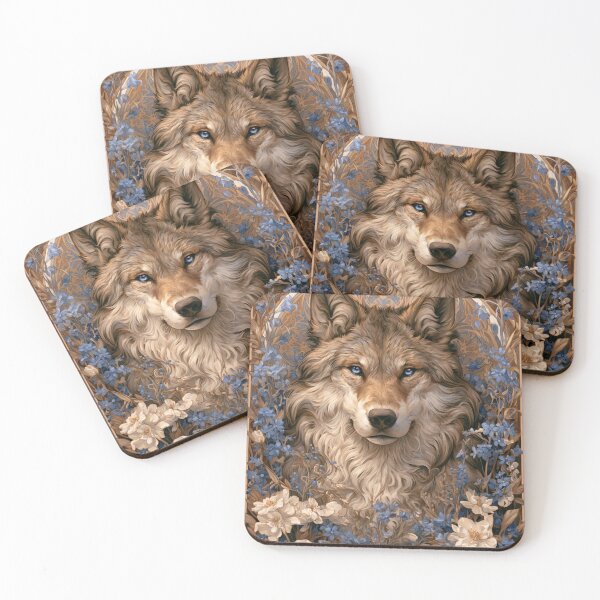 Item preview, Art nouveau wolf designed and sold by MendaciousMina.