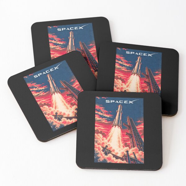 Item preview, SpaceX Starship Reentry – Retro Navy Orange Silkscreen Space Art designed and sold by TEEJAMBOREE.