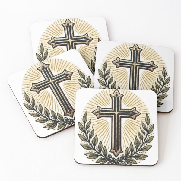 Item preview, Radiant Cross and Olive Branches designed and sold by MariaYariWorld.