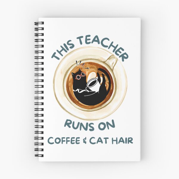 Item preview, This Teacher Runs On Coffee And Cat Hair  designed and sold by ksnkm.