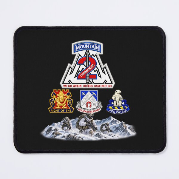 Item preview, 2nd Brigade 10th Mtn Division - 3 Infantry DUIs - Special - w Scene - 3D - Transparent designed and sold by Military Insignia Products.