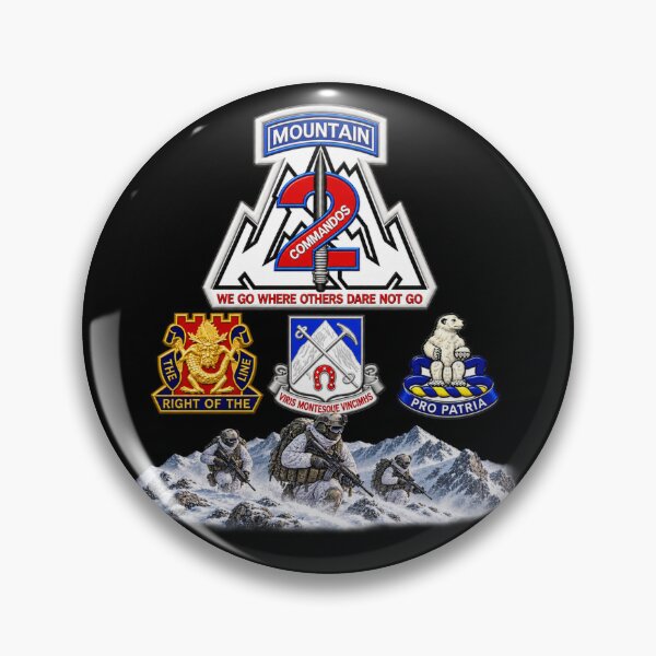 Item preview, 2nd Brigade 10th Mtn Division - 3 Infantry DUIs - Special - w Scene - 3D - Transparent designed and sold by Military Insignia Products.