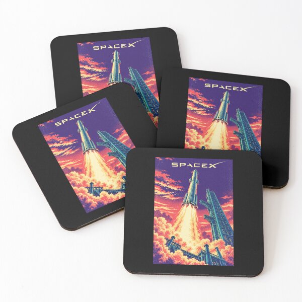 Item preview, SpaceX Starship Reentry – Retro Navy Orange Silkscreen Space Art designed and sold by TEEJAMBOREE.