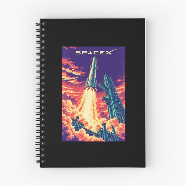 Item preview, SpaceX Starship Reentry – Retro Navy Orange Silkscreen Space Art designed and sold by TEEJAMBOREE.