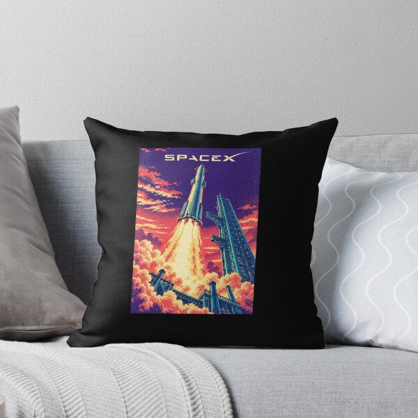 Item preview, SpaceX Starship Reentry – Retro Navy Orange Silkscreen Space Art designed and sold by TEEJAMBOREE.