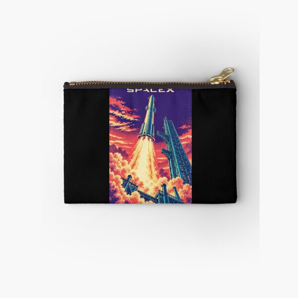 Item preview, SpaceX Starship Reentry – Retro Navy Orange Silkscreen Space Art designed and sold by TEEJAMBOREE.