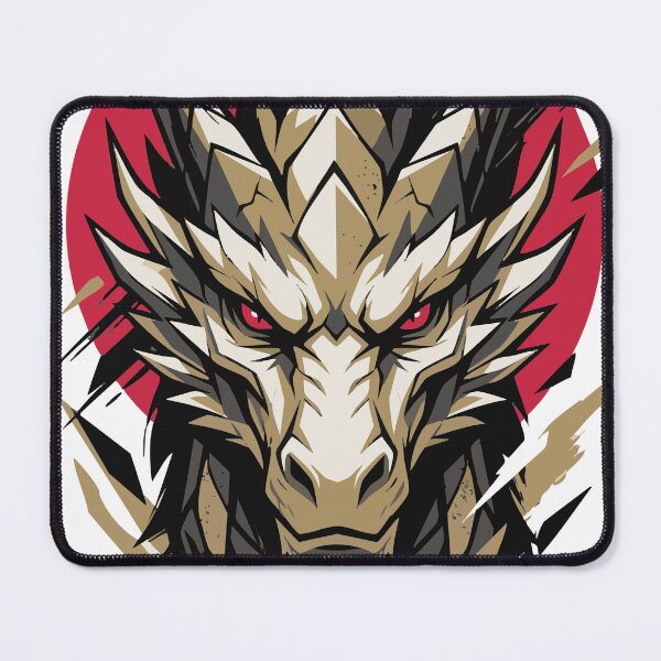 Item preview, Fierce Horned Dragon Head Geometric Graphic designed and sold by AKDesign26.