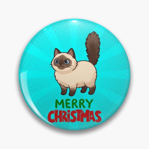 Item preview, Cute Siamese Cat Merry Christmas Holiday Art designed and sold by stormk10.