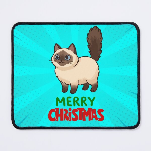 Item preview, Cute Siamese Cat Merry Christmas Holiday Art designed and sold by stormk10.