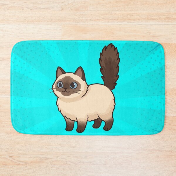 Item preview, Cute Siamese Cat Merry Christmas Holiday Art designed and sold by stormk10.
