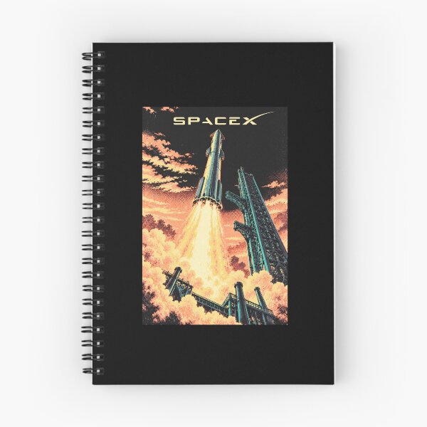 Item preview, SpaceX Starship Reentry – Retro Navy Orange Silkscreen Space Art designed and sold by TEEJAMBOREE.