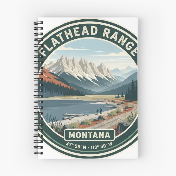 Item preview, Flathead Range Montana Vintage Hiking Badge designed and sold by mnkyride.