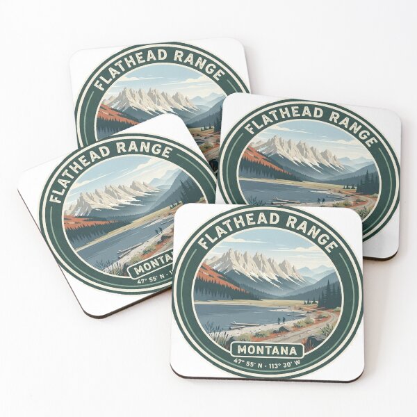 Item preview, Flathead Range Montana Vintage Hiking Badge designed and sold by mnkyride.