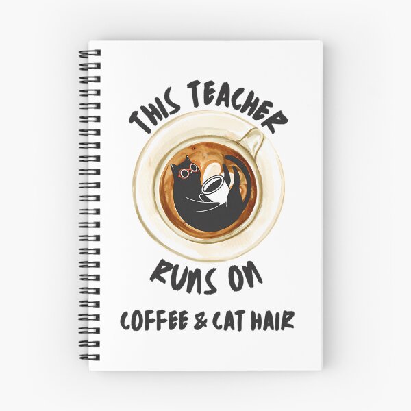 Item preview, This Teacher Runs On Coffee And Cat Hair  designed and sold by ksnkm.