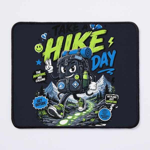 Item preview, Cool Y2K Hiking Backpack Take A Hike Day designed and sold by CloudyCatArt.