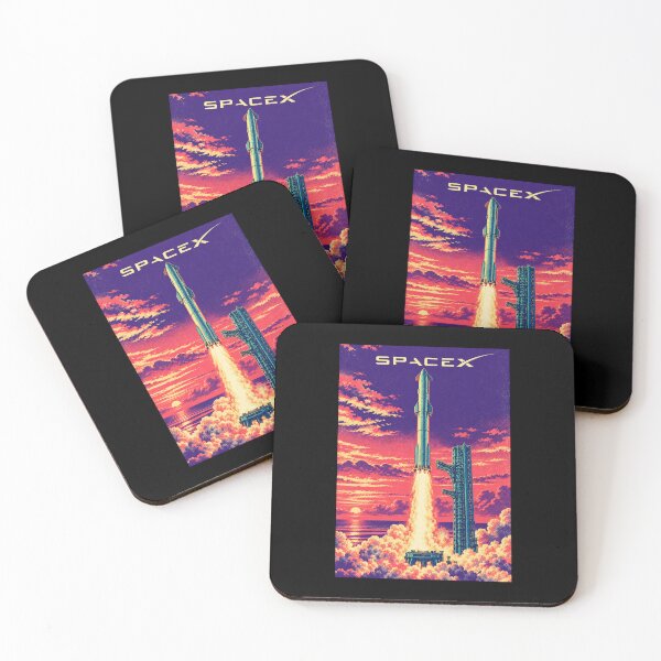 Item preview, SpaceX Starship Reentry – Retro Navy Orange Silkscreen Space Art designed and sold by TEEJAMBOREE.