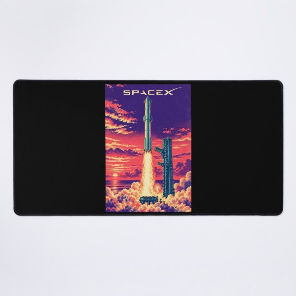 Item preview, SpaceX Starship Reentry – Retro Navy Orange Silkscreen Space Art designed and sold by TEEJAMBOREE.