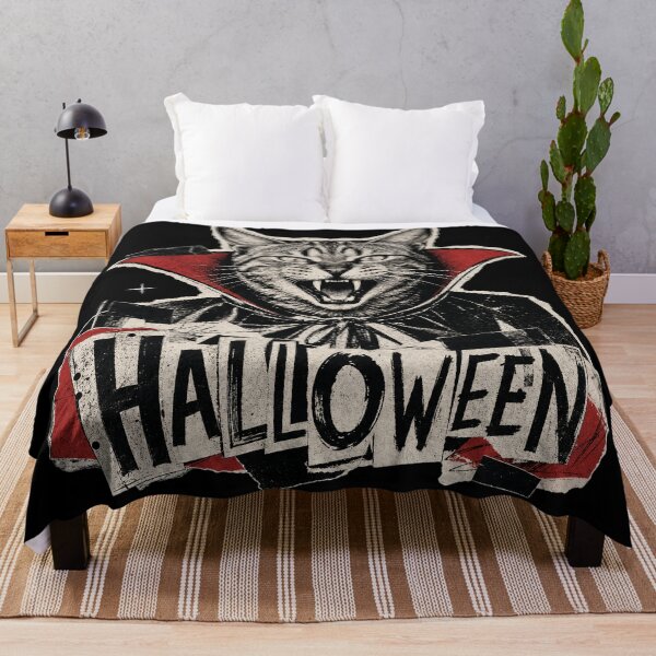 Item preview, Vampire Cat with Fangs – Retro Halloween Collage Design designed and sold by Bengoer18.
