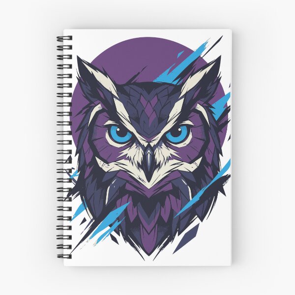 Item preview, Night Hunter Geometric Owl Cyberpunk Art designed and sold by AKDesign26.