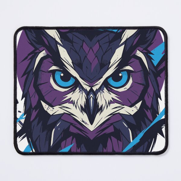 Item preview, Night Hunter Geometric Owl Cyberpunk Art designed and sold by AKDesign26.