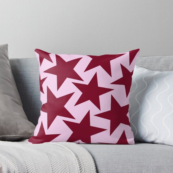 Item preview, Large Stars Burgundy Red and Pink designed and sold by Jeallan Designs.