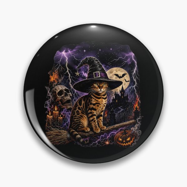 Item preview, Magical Bengal Cat Witch – Mystical Halloween designed and sold by Bengoer18.