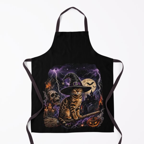 Item preview, Magical Bengal Cat Witch – Mystical Halloween designed and sold by Bengoer18.