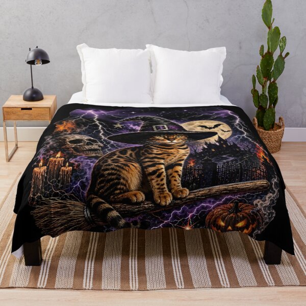 Item preview, Magical Bengal Cat Witch – Mystical Halloween designed and sold by Bengoer18.
