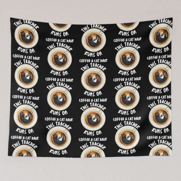 Item preview, This Teacher Runs On Coffee And Cat Hair designed and sold by ksnkm.