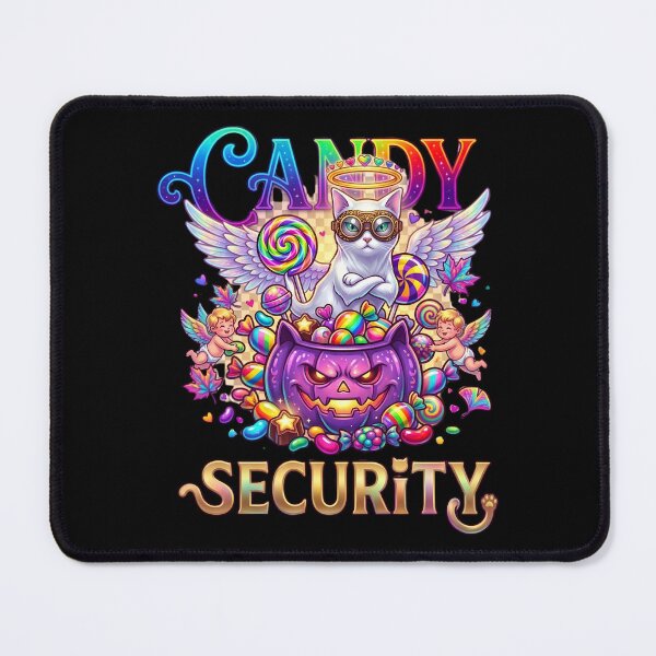 Item preview, Candy Security Funny Rainbow Angel Cat Halloween designed and sold by Retro Whiskers.