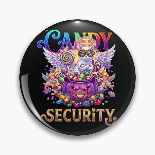 Item preview, Candy Security Funny Rainbow Angel Cat Halloween designed and sold by Retro Whiskers.