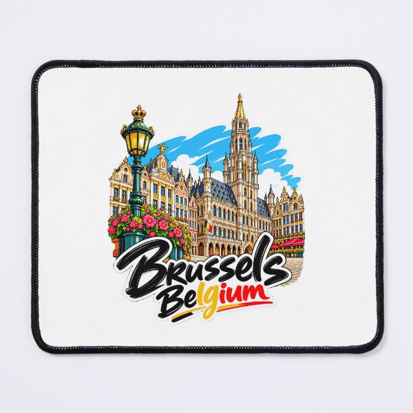 Item preview, Brussels Belgium Illustrated Travel Art designed and sold by EdwinkOne.