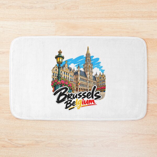 Item preview, Brussels Belgium Illustrated Travel Art designed and sold by EdwinkOne.