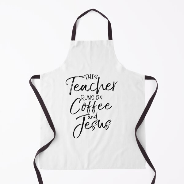 Item preview, This Teacher Runs On Coffee And Jesus Christian Quote designed and sold by ksnkm.