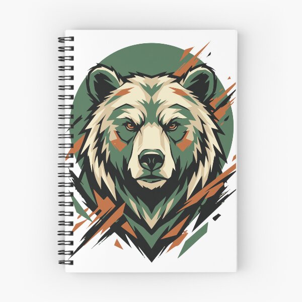 Item preview, Grizzly Bear Geometric Wildlife Mascot Art designed and sold by AKDesign26.