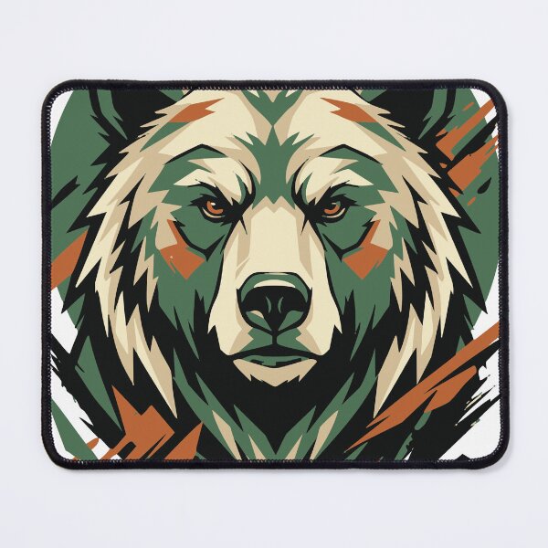 Item preview, Grizzly Bear Geometric Wildlife Mascot Art designed and sold by AKDesign26.