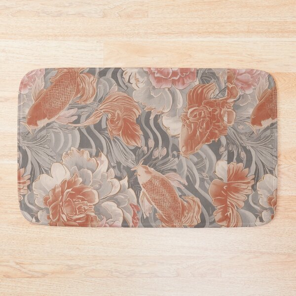 Item preview, Coral Koi Chinoiserie Floral Pattern designed and sold by Magic Love Art Print.