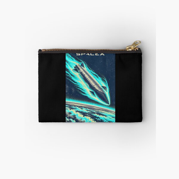 Item preview, SpaceX Starship Reentry – Retro Navy Orange Silkscreen Space Art designed and sold by TEEJAMBOREE.