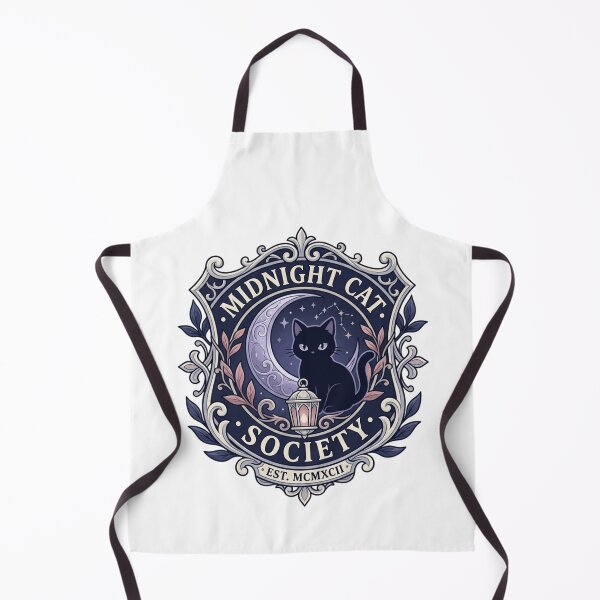 Item preview, Midnight Cat Society Gothic Black Cat Moon Lantern Crest  designed and sold by mood-draftsman.